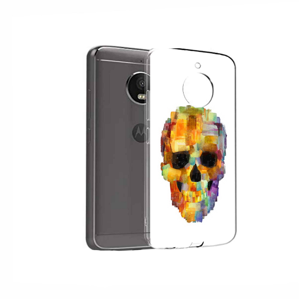

Чехол MyPads Tocco для Motorola Moto E4 нарисованный череп (PT99977.370.516), Прозрачный, Tocco