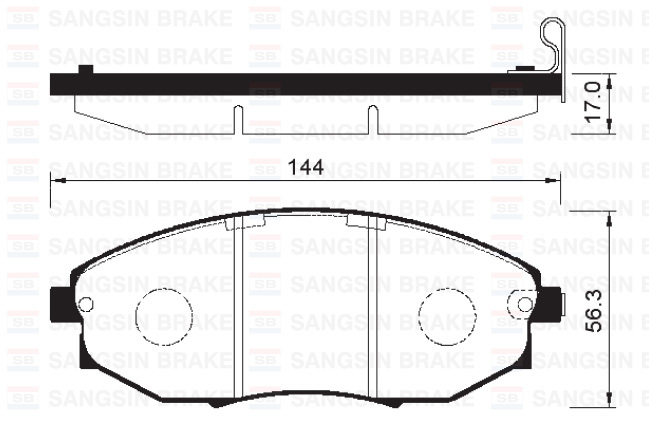 

Комплект тормозных колодок Sangsin brake SP1193