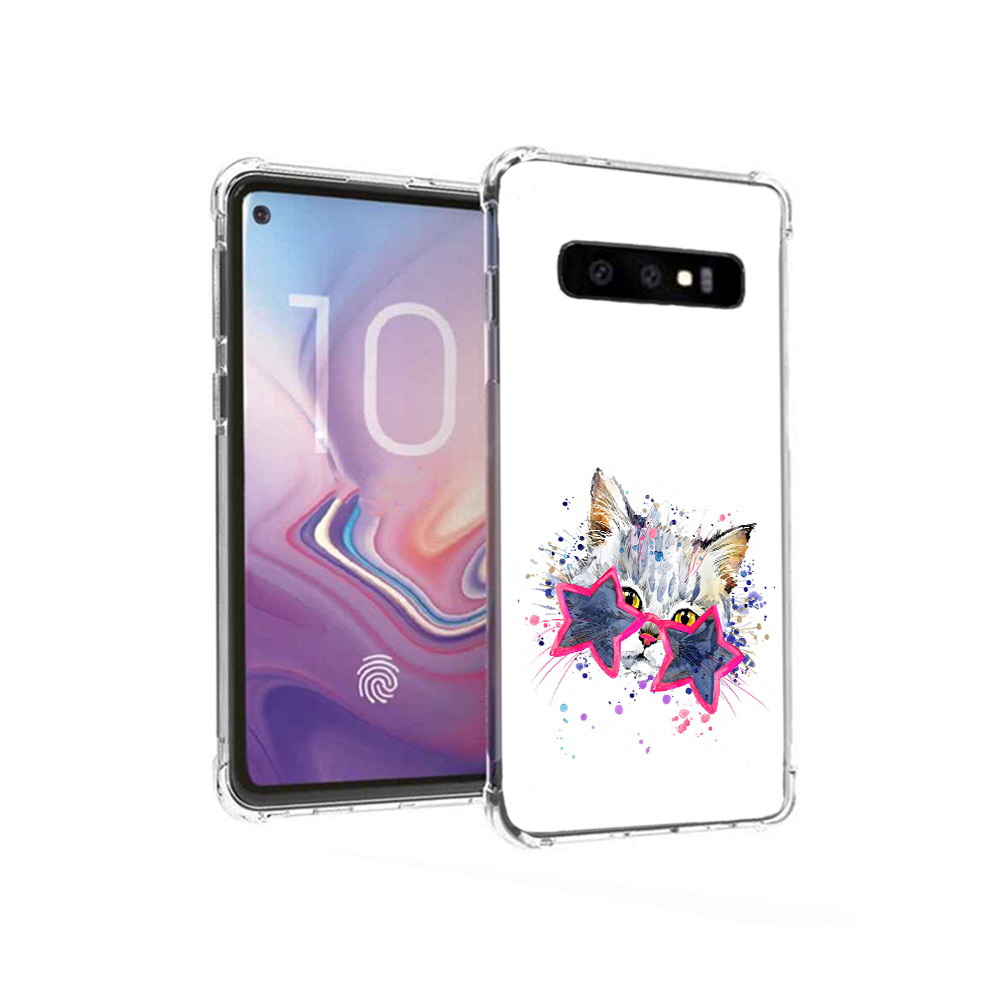 

Чехол MyPads Tocco для Samsung Galaxy S10 звездные очки (PT125897.498.353), Прозрачный, Tocco