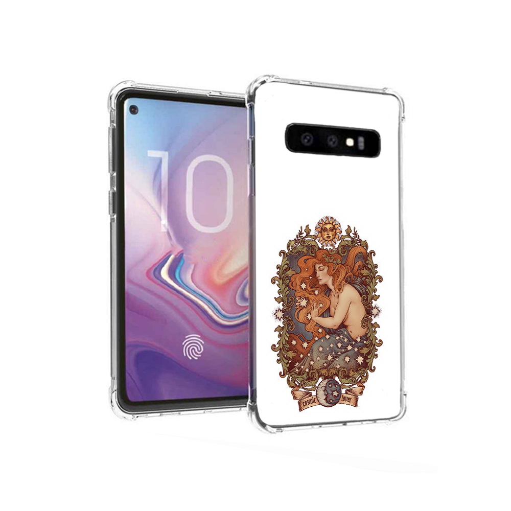 

Чехол MyPads Tocco для Samsung Galaxy S10 звездная девушка абстракция (PT125897.498.351), Прозрачный, Tocco