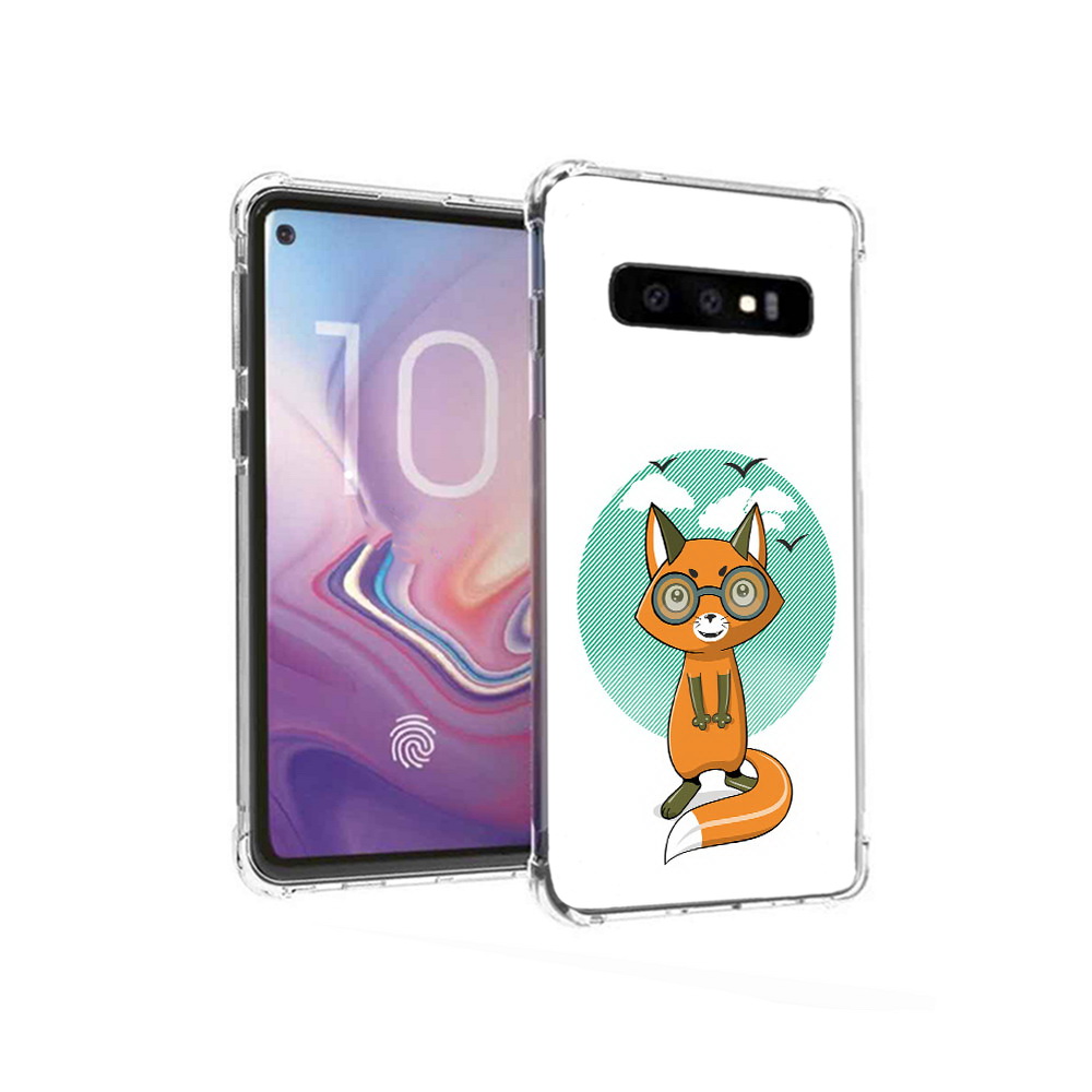 

Чехол MyPads Tocco для Samsung Galaxy S10 задумчивая лиса (PT125897.498.348), Прозрачный, Tocco