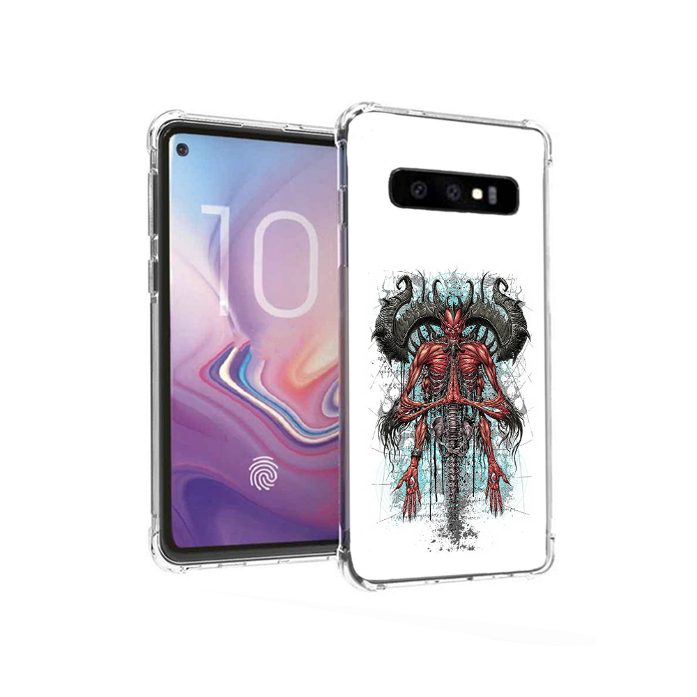 

Чехол MyPads Tocco для Samsung Galaxy S10 дьявол (PT125897.498.340), Прозрачный, Tocco