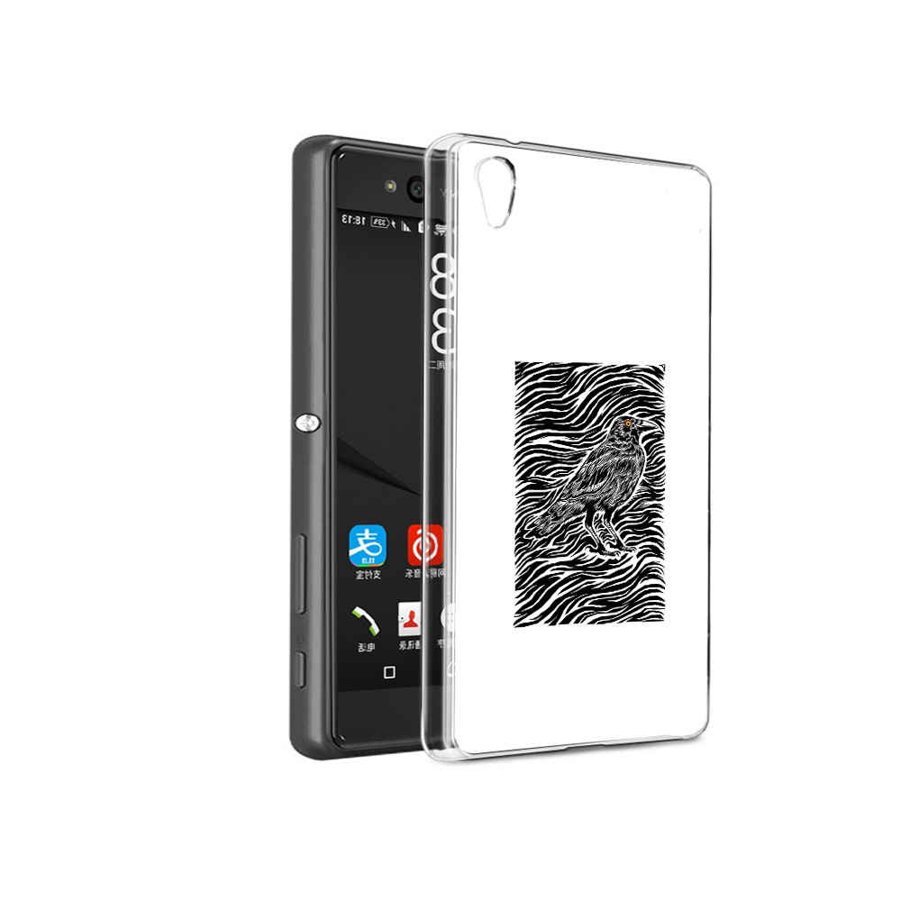 

Чехол MyPads Tocco для Sony Xperia C6 ворон в абстракции (PT28839.243.272), Прозрачный, Tocco