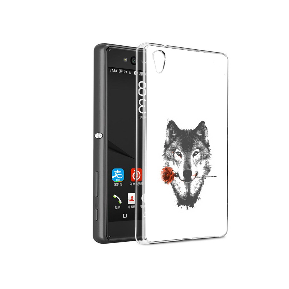 

Чехол MyPads Tocco для Sony Xperia C6 волк с розой (PT28839.243.270), Прозрачный, Tocco