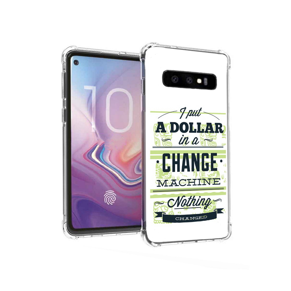 

Чехол MyPads Tocco для Samsung Galaxy S10 доллар надпись (PT125897.498.336), Прозрачный, Tocco