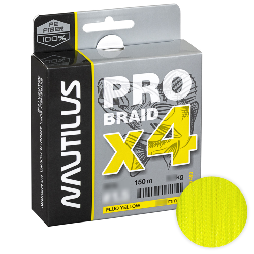 

Шнур Nautilus Pro Braid X4 150м. 0.20мм. Fluo Yellow, Nautilus Pro Braid X4 150м. 0.20мм. Fluo Yellow