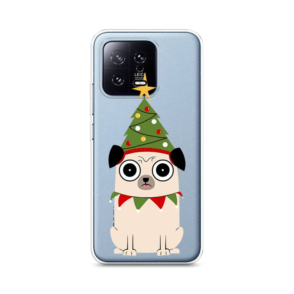 

Чехол на Xiaomi 13 5G "Собачка с ёлочкой", Бежевый;красный;зеленый, 317250-1