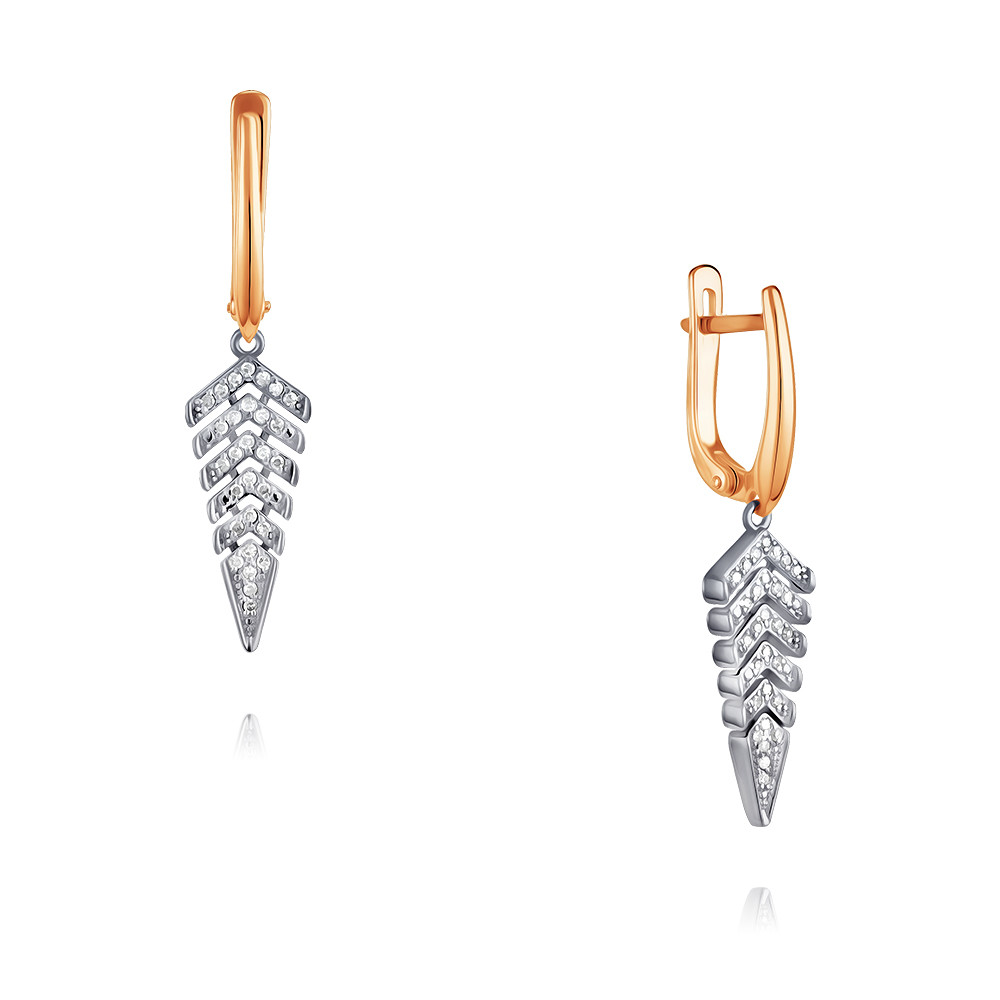 

Серьги подвески из красного золота ADAMAS 24041139/01-А50Д-41, бриллиант, 24041139/01-А50Д-41