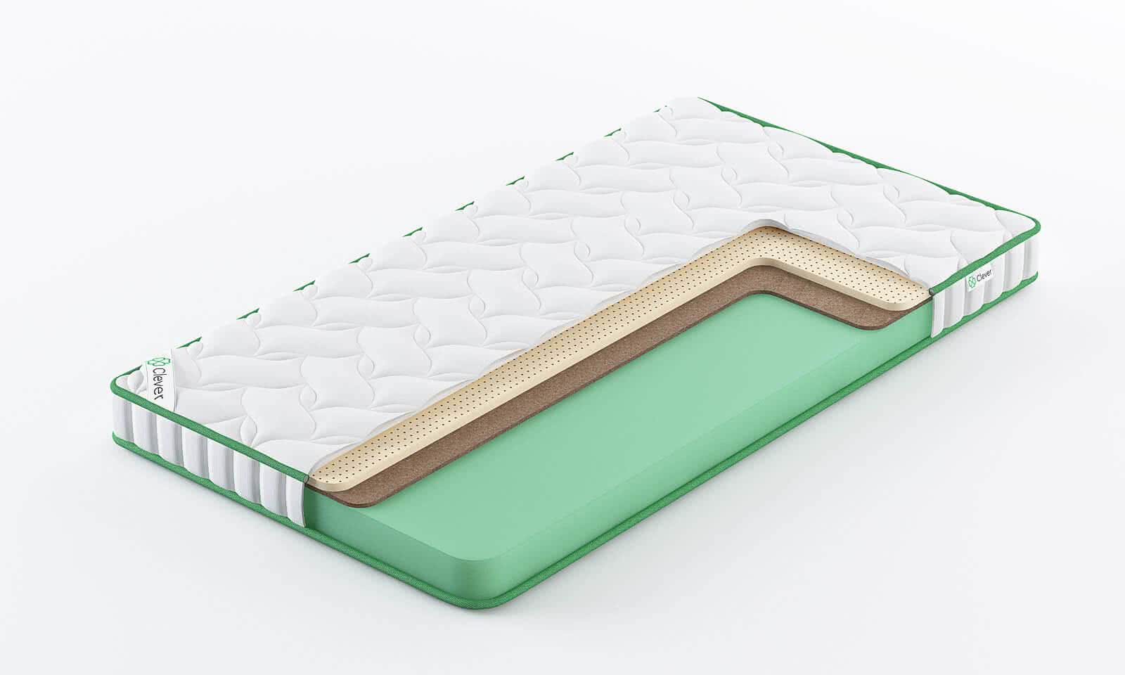 

Матрас Clever Latex Hard Slim 95x195, Белый, CLEVER LATEX HARD SLIM