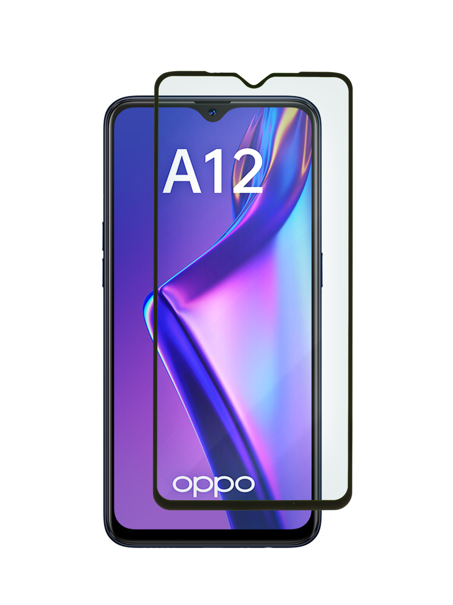 Защитное стекло 3D для Oppo A12 черный