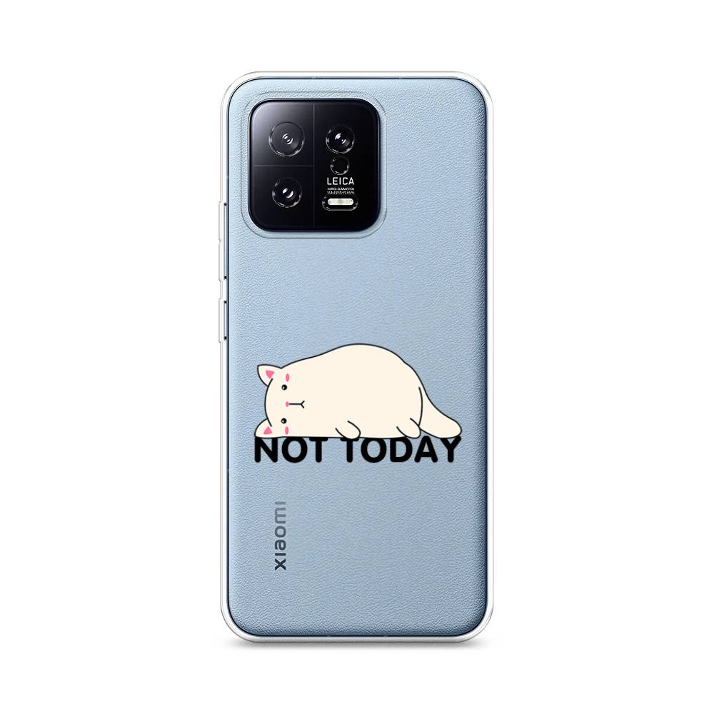 

Чехол на Xiaomi 13 5G "Cat not today", Белый;розовый;черный, 317250-1