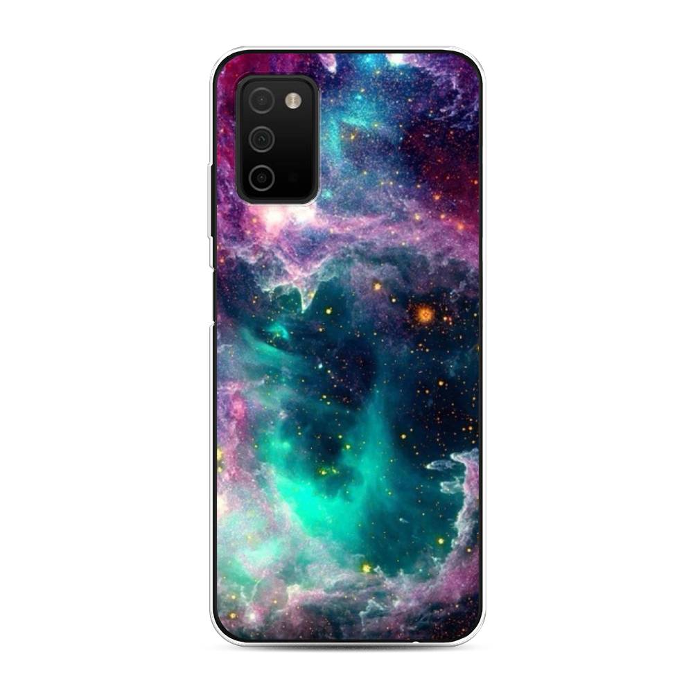 

Чехол на Samsung Galaxy A03s "Звездные облака", Розовый;бежевый, 2103250-2