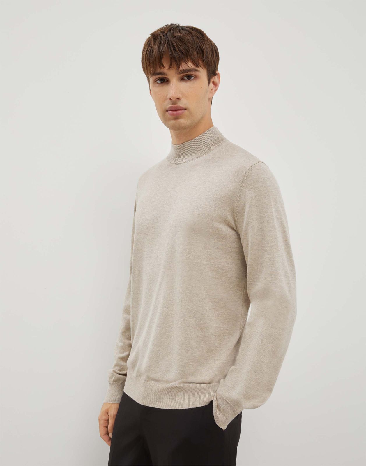 

Водолазка мужская Gloria Jeans BSW002450 бежевый меланж M/182, BSW002450