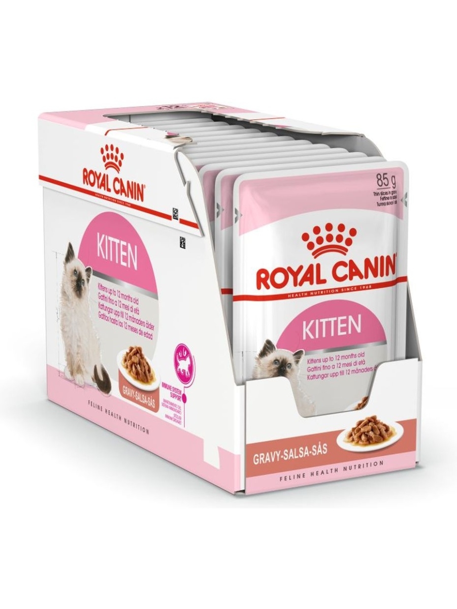 фото Влажный корм для котят royal canin kitten instinctive, мясо в соусе, 24шт, 85г
