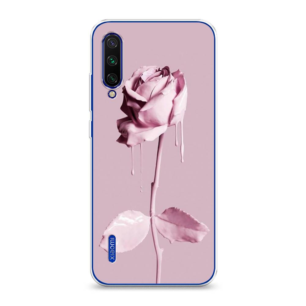 фото Силиконовый чехол "роза в краске" на xiaomi mi a3 awog