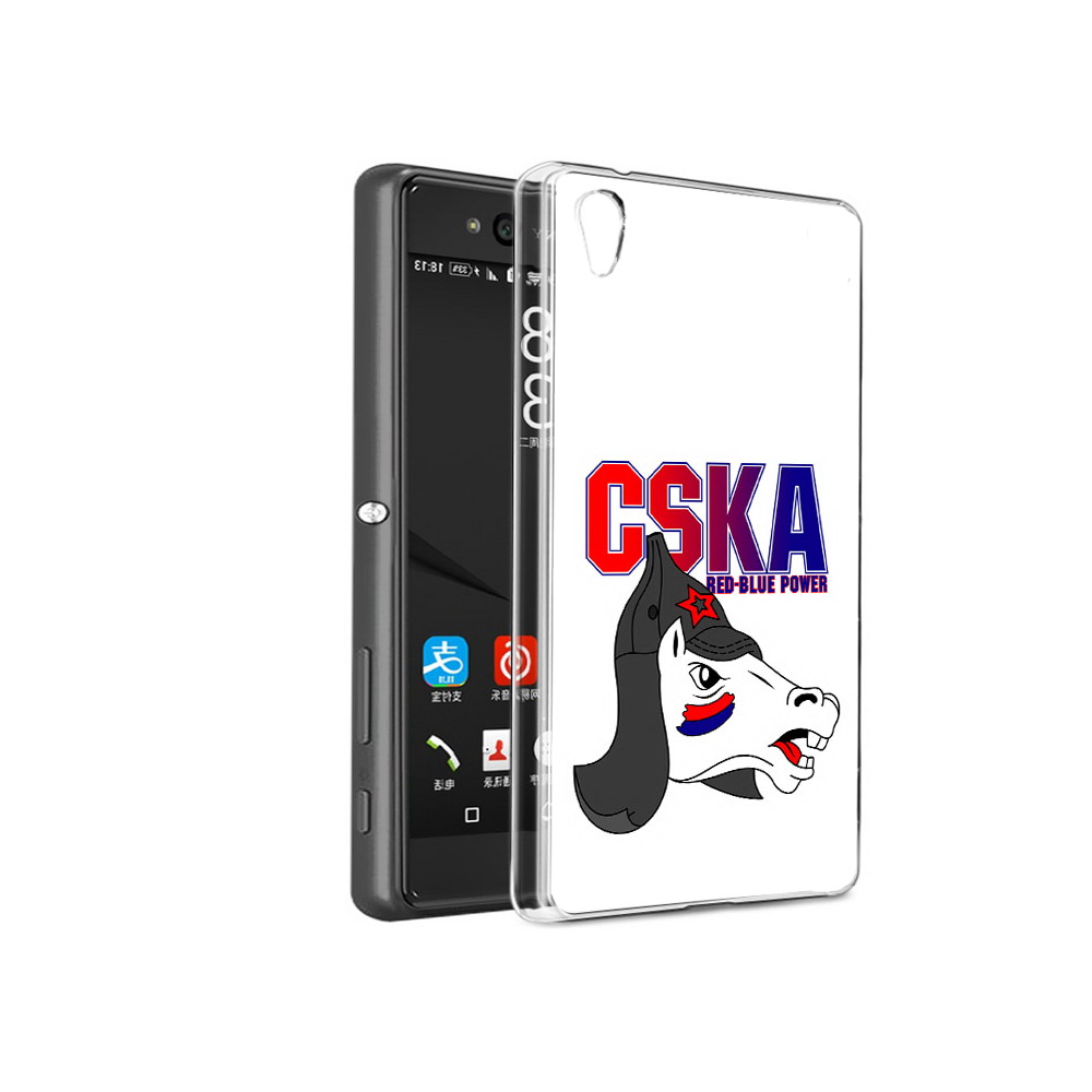 

Чехол MyPads Tocco для Sony Xperia C6 ФК ЦСК лошадка россия (PT28839.243.179), Прозрачный, Tocco