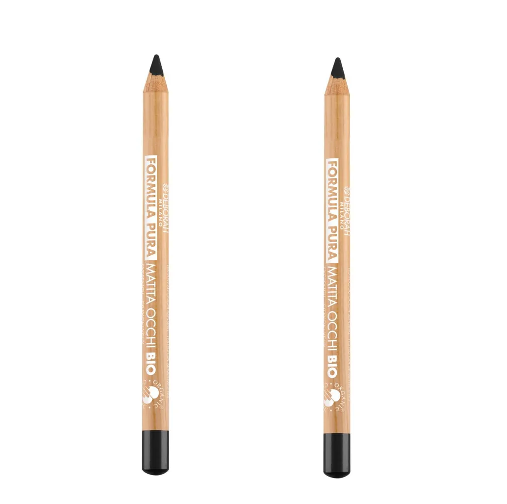 Карандаш для глаз Deborah Milano Formula Pura Organic Eye Pencil тон 01 Черный 1.2г 2шт