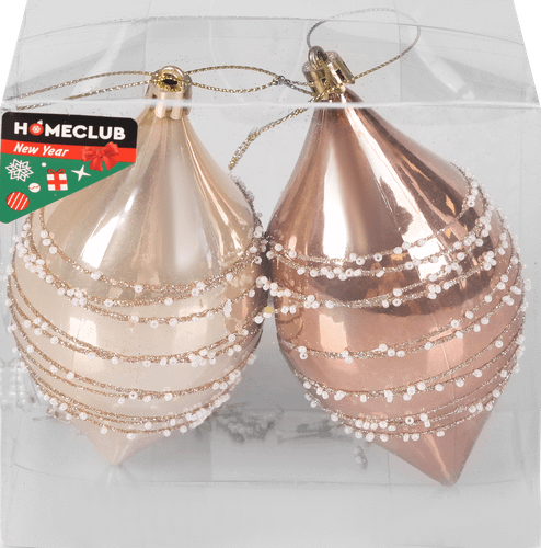 

Набор елочных игрушек HomeСlub 13 см 2 шт, Разноцветный