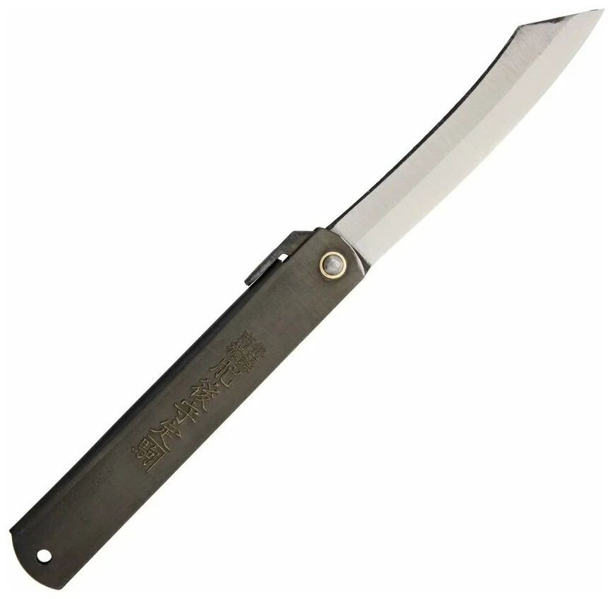 Складной нож Хигоноками Nagao Higonokami Zenkou Black (SK5) 100 мм