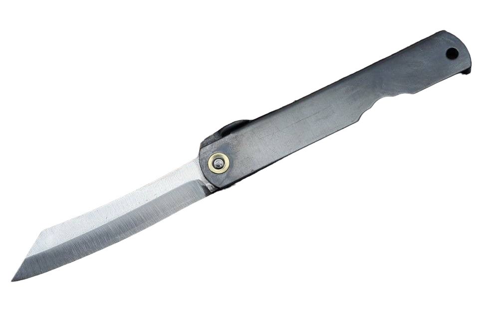 Складной нож Хигоноками Nagao Higonokami Warikomi Black (SK5) 80 мм