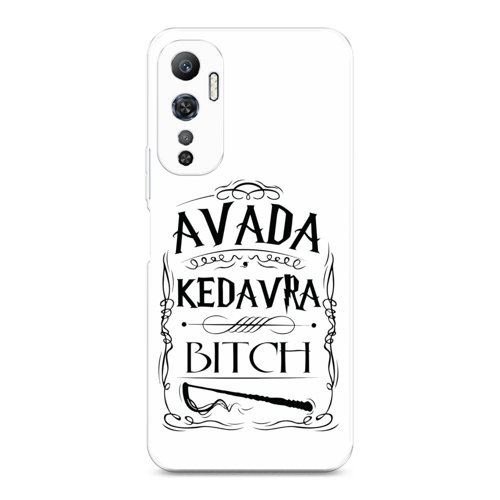 

Чехол на Infinix Hot 20 4G "Avada kedavra bitch", Белый;серый;черный, 3103150-6