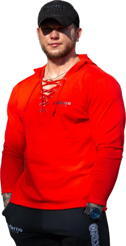 

Лонгслив мужской INFERNO style Ф-011-000 красный 4XL, Ф-011-000