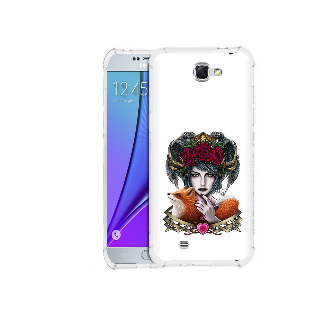 

Чехол MyPads Tocco для Samsung Galaxy Note 2 девушка с лисой (PT29983.561.314), Прозрачный, Tocco