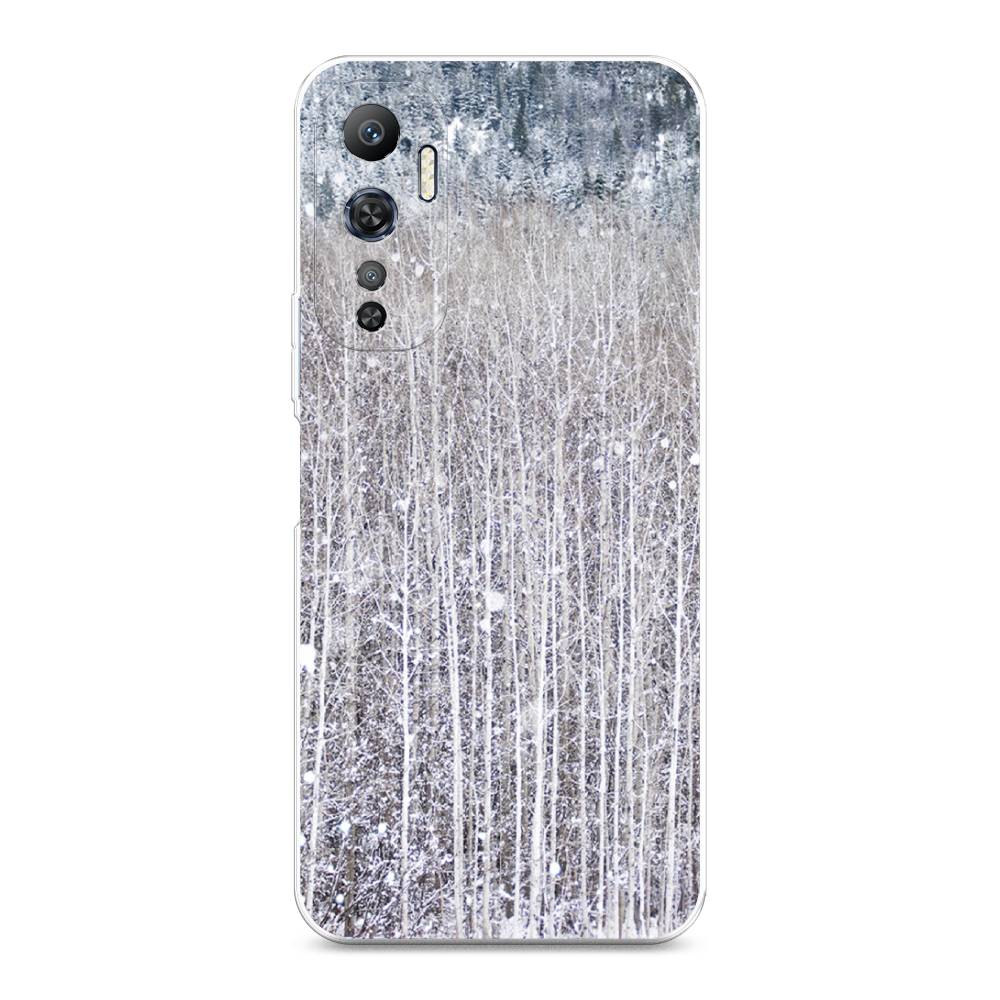

Чехол на Infinix Hot 20 4G "Снежный лес", Бежевый;серый;белый, 3103150-5