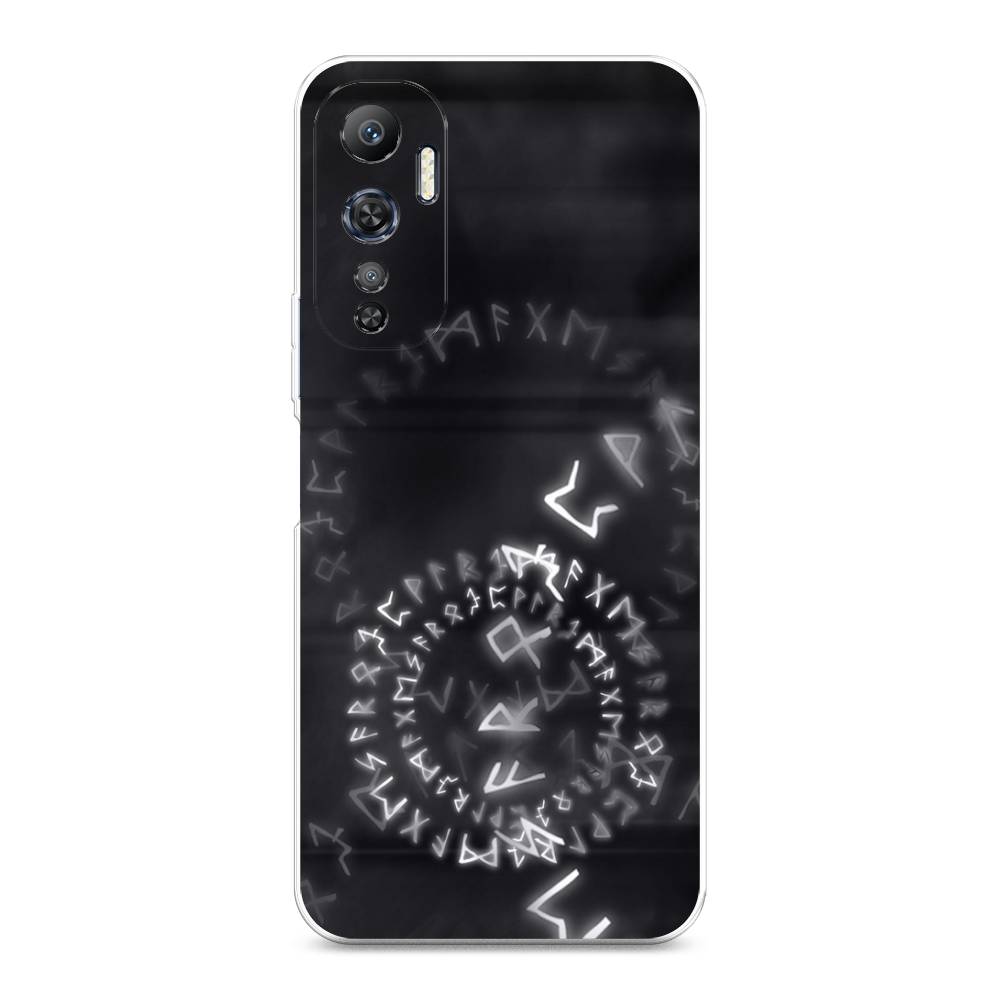 

Чехол на Infinix Hot 20 4G "Руны", Серый;черный, 3103150-3