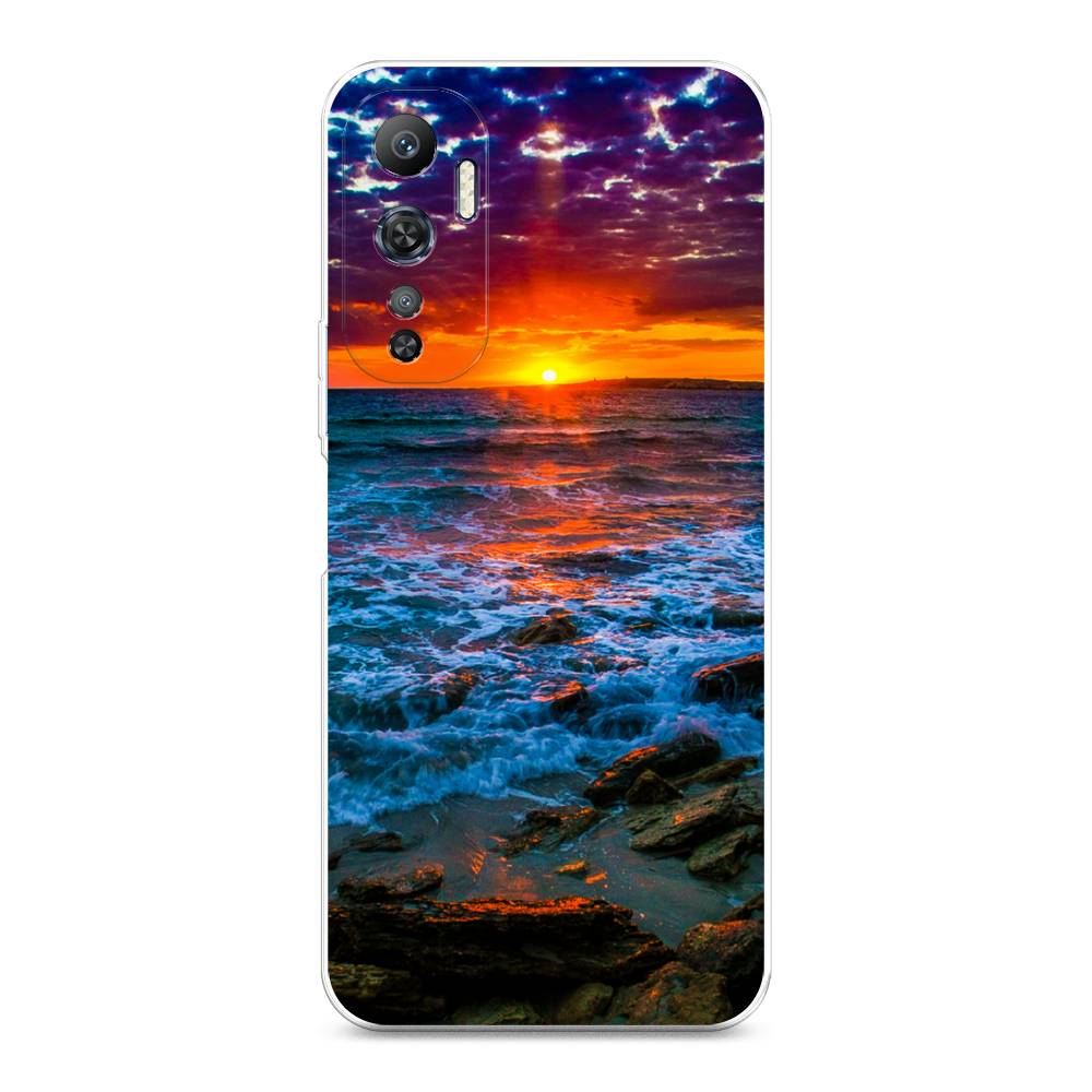 

Чехол на Infinix Hot 20 4G "Закат 1", Оранжевый;синий, 3103150-2