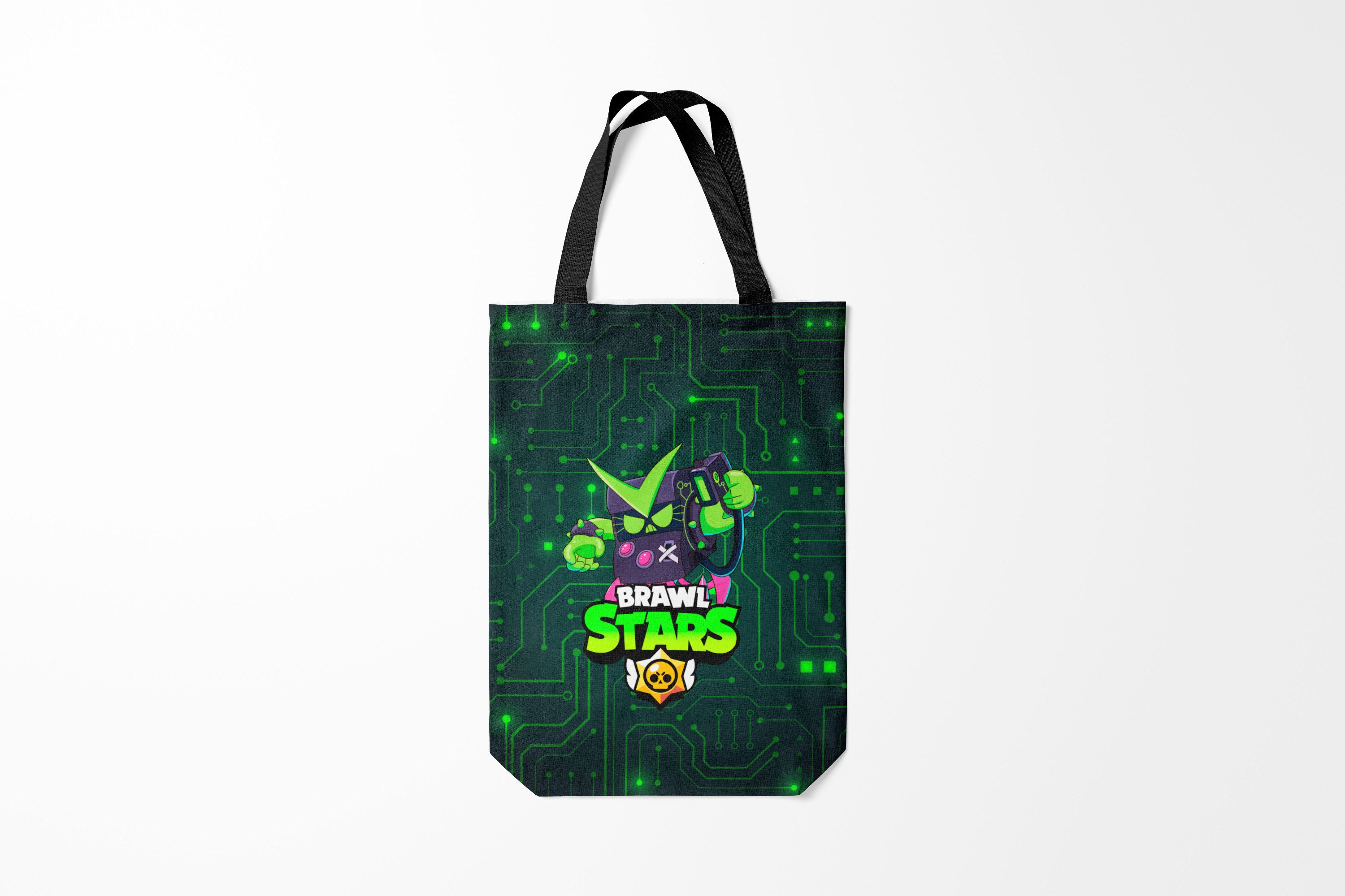 

Сумка шoппер унисекс Burnettie Brawl Stars VIRUS 8 BIT, разноцветный, Brawl Stars VIRUS 8 BIT