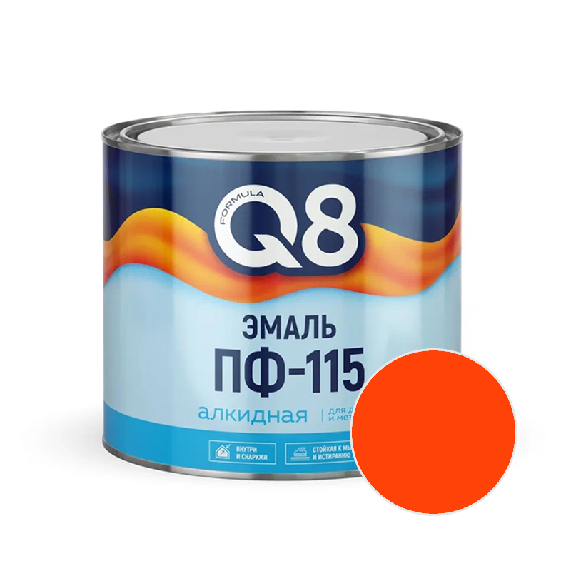 Эмаль FORMULA Q8 ПФ-115 Оранжевый 19 кг 949₽