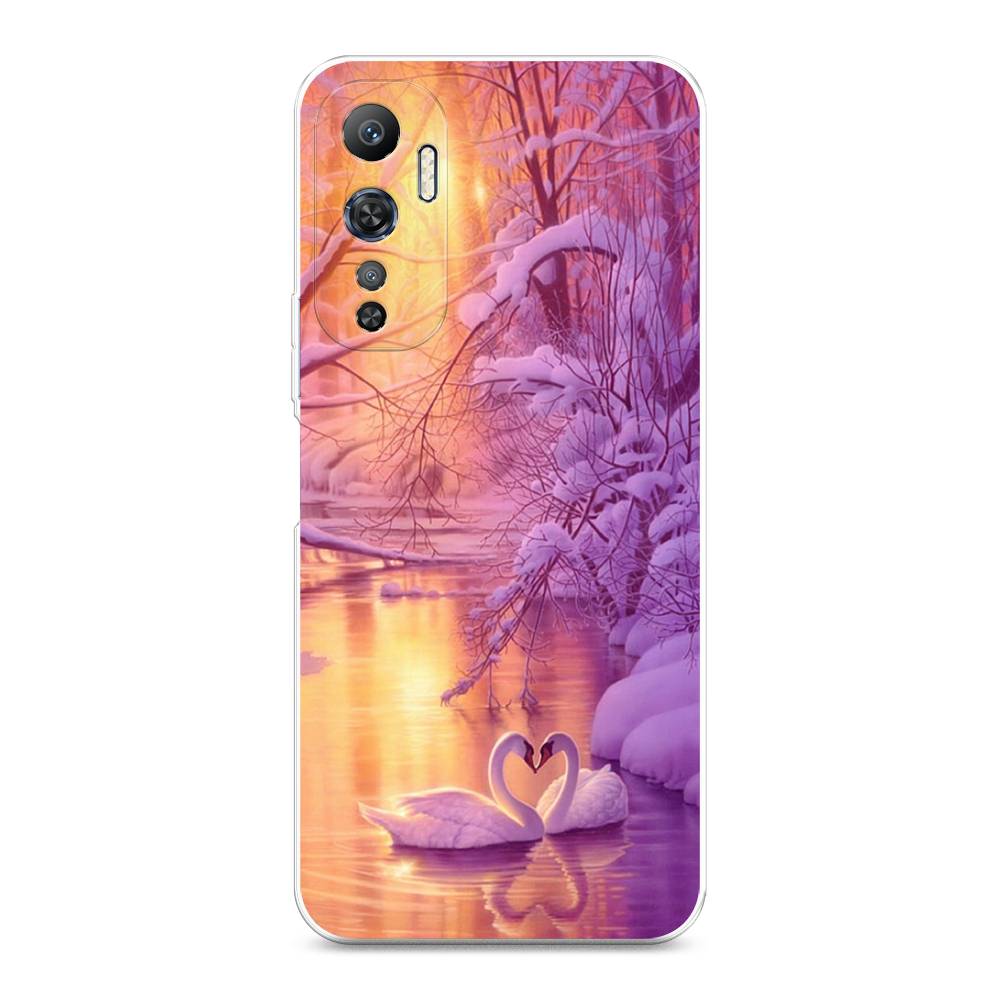 

Чехол на Infinix Hot 20 4G "Зима 1", Фиолетовый;желтый, 3103150-2