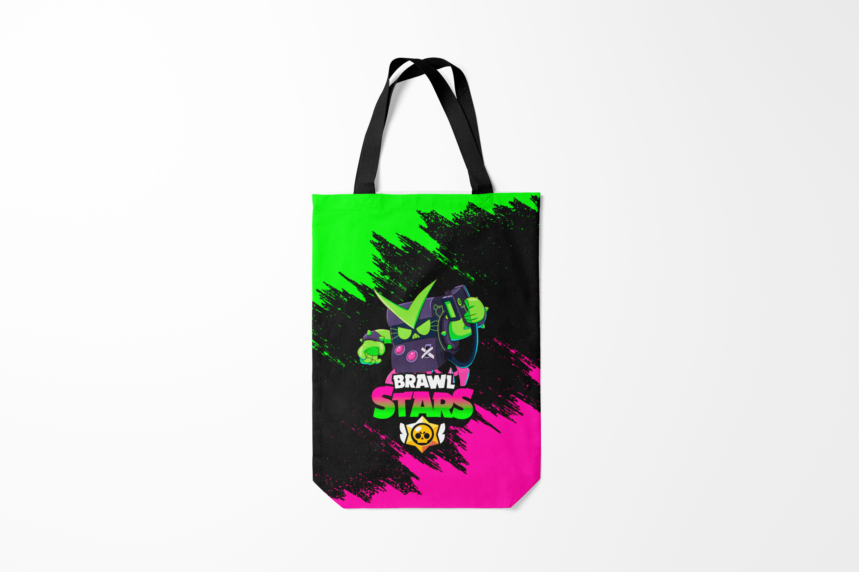

Сумка шoппер унисекс Burnettie Brawl Stars VIRUS 8 BIT, разноцветный, Brawl Stars VIRUS 8 BIT