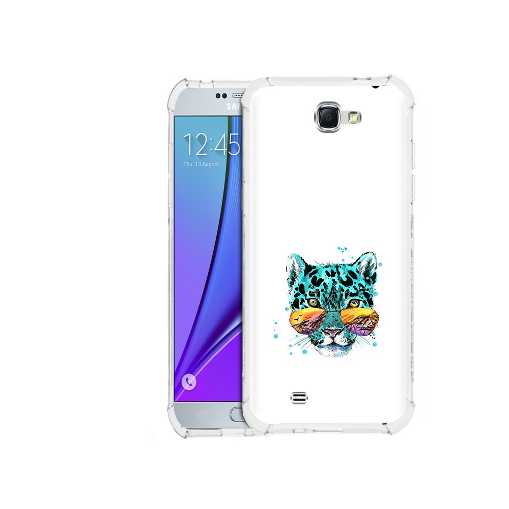 

Чехол MyPads Tocco для Samsung Galaxy Note 2 голубой лео (PT29983.561.294), Прозрачный, Tocco