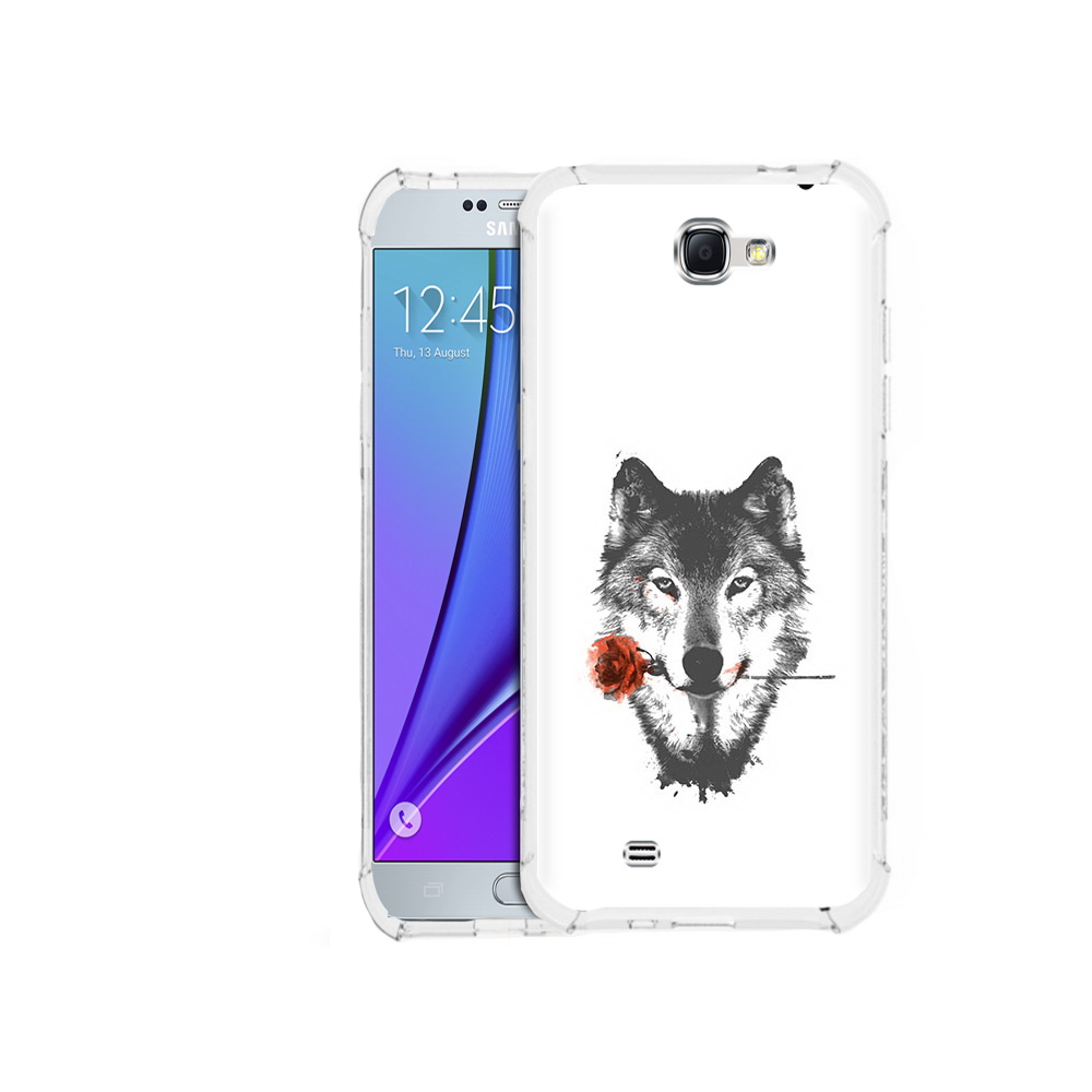 Чехол MyPads Tocco для Samsung Galaxy Note 2 волк с розой (PT29983.561.270)