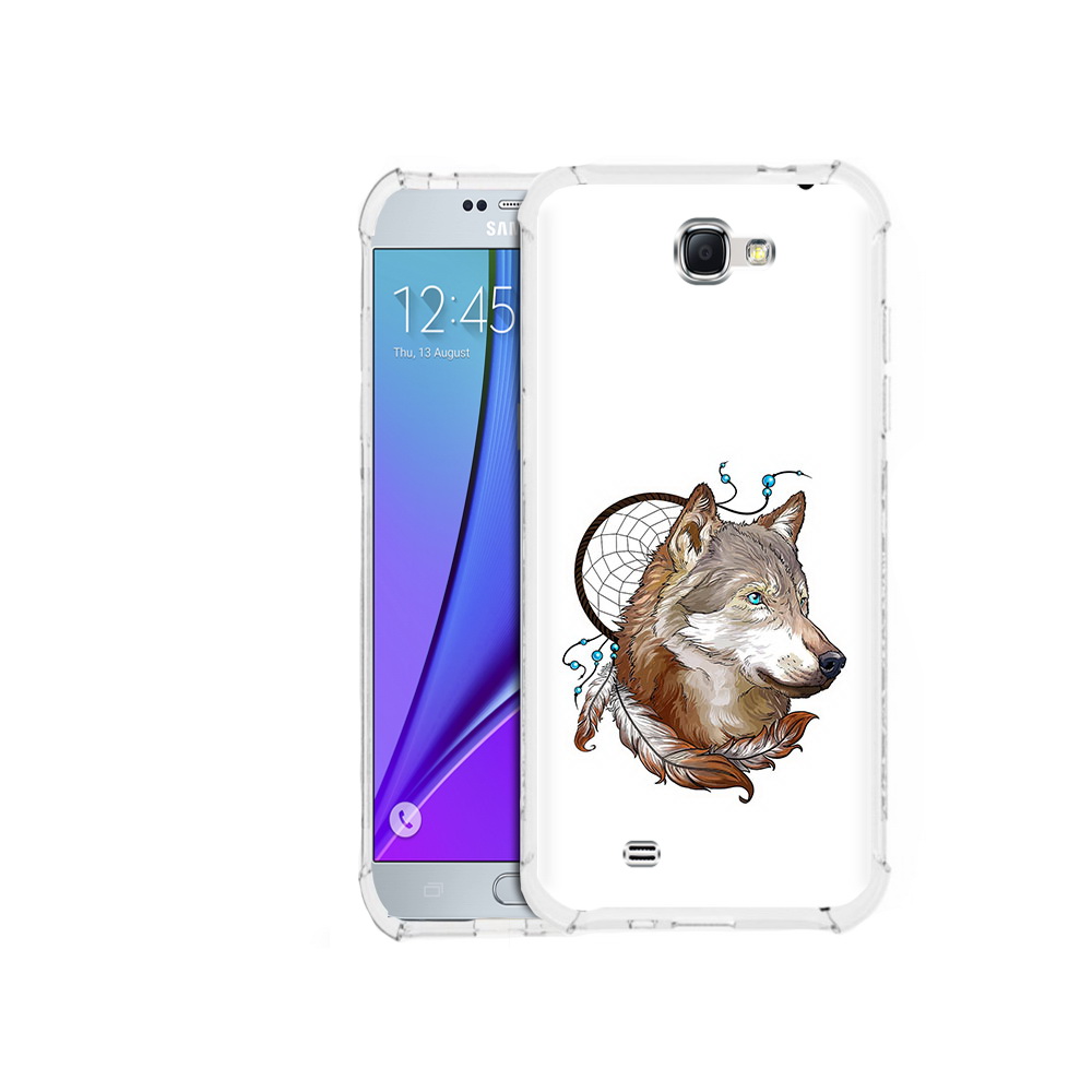 

Чехол MyPads Tocco для Samsung Galaxy Note 2 волк и ловец снов (PT29983.561.269), Прозрачный, Tocco