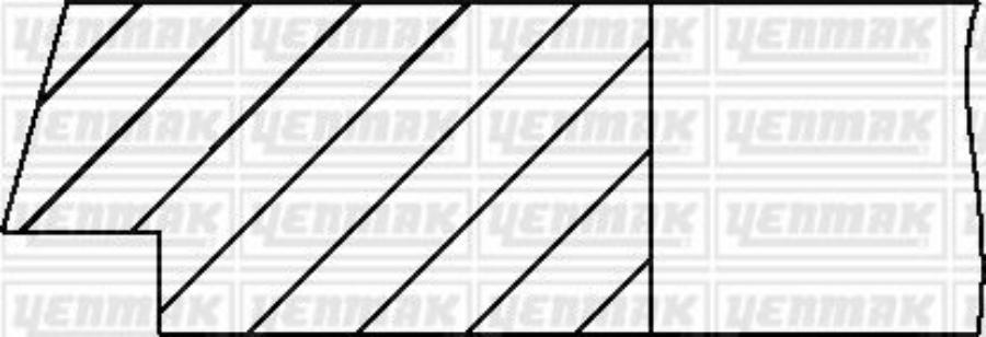 

Yenmak Кольца Поршневые 1 Цилиндр, Peugeot, =92,5, 2.25X2X3, 0.5