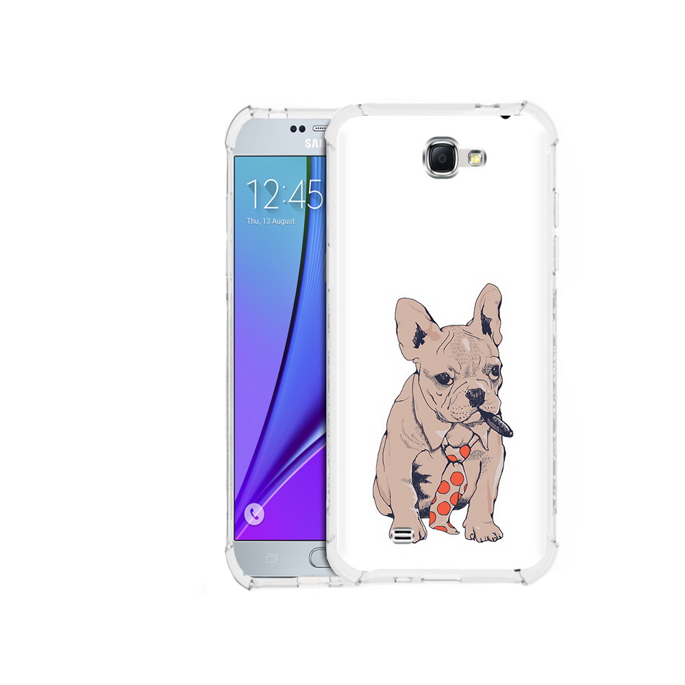 

Чехол MyPads Tocco для Samsung Galaxy Note 2 бульдог с сигарой (PT29983.561.250), Прозрачный, Tocco