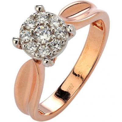 

Кольцо из серебра с фианитом р. 19,5 Эстет 01К1513385РА, 01К1513385РА