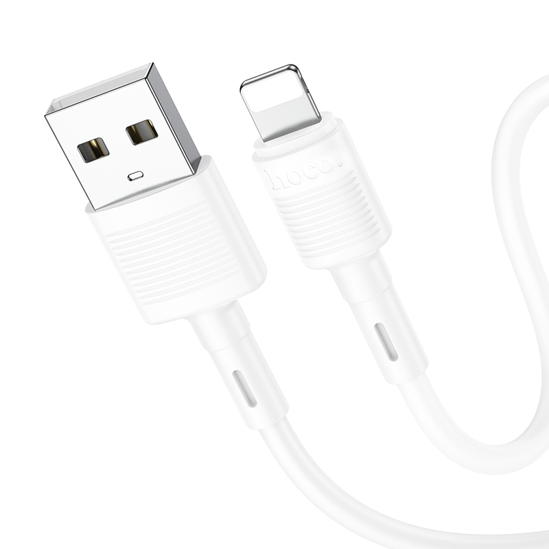 фото Дата-кабель hoco x83 usb 2.4a для lightning 8-pin пвх 1м white