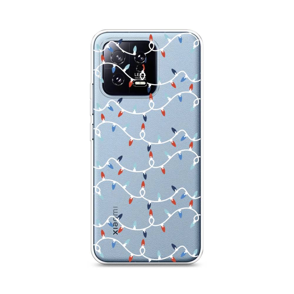 

Чехол на Xiaomi 13 5G "Разноцветная гирлянда", Белый;красный;синий, 317250-5