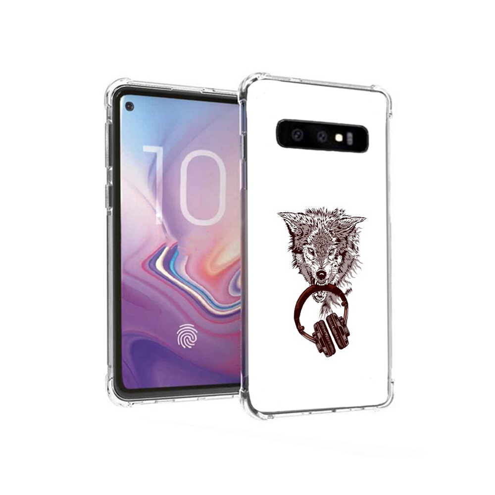 

Чехол MyPads Tocco для Samsung Galaxy S10 дикий волк (PT125897.498.325), Прозрачный, Tocco