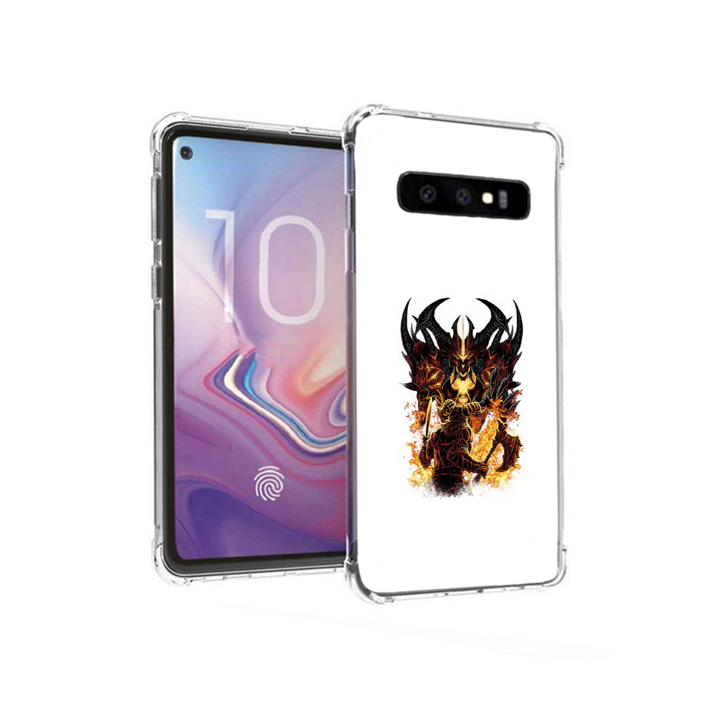 

Чехол MyPads Tocco для Samsung Galaxy S10 демон shadow fiend (PT125897.498.318), Прозрачный, Tocco