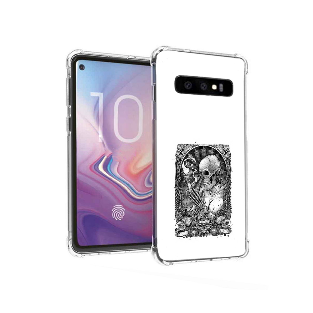 

Чехол MyPads Tocco для Samsung Galaxy S10 девушка скелет (PT125897.498.316), Прозрачный, Tocco