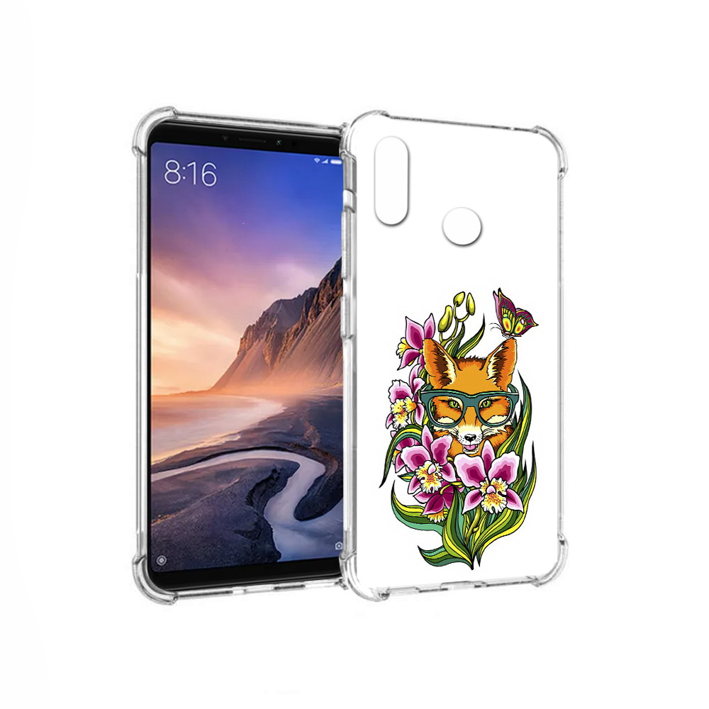 

Чехол MyPads Tocco для Xiaomi Mi Max 3 Лиса в цветах (PT115366.313.108), Прозрачный, Tocco