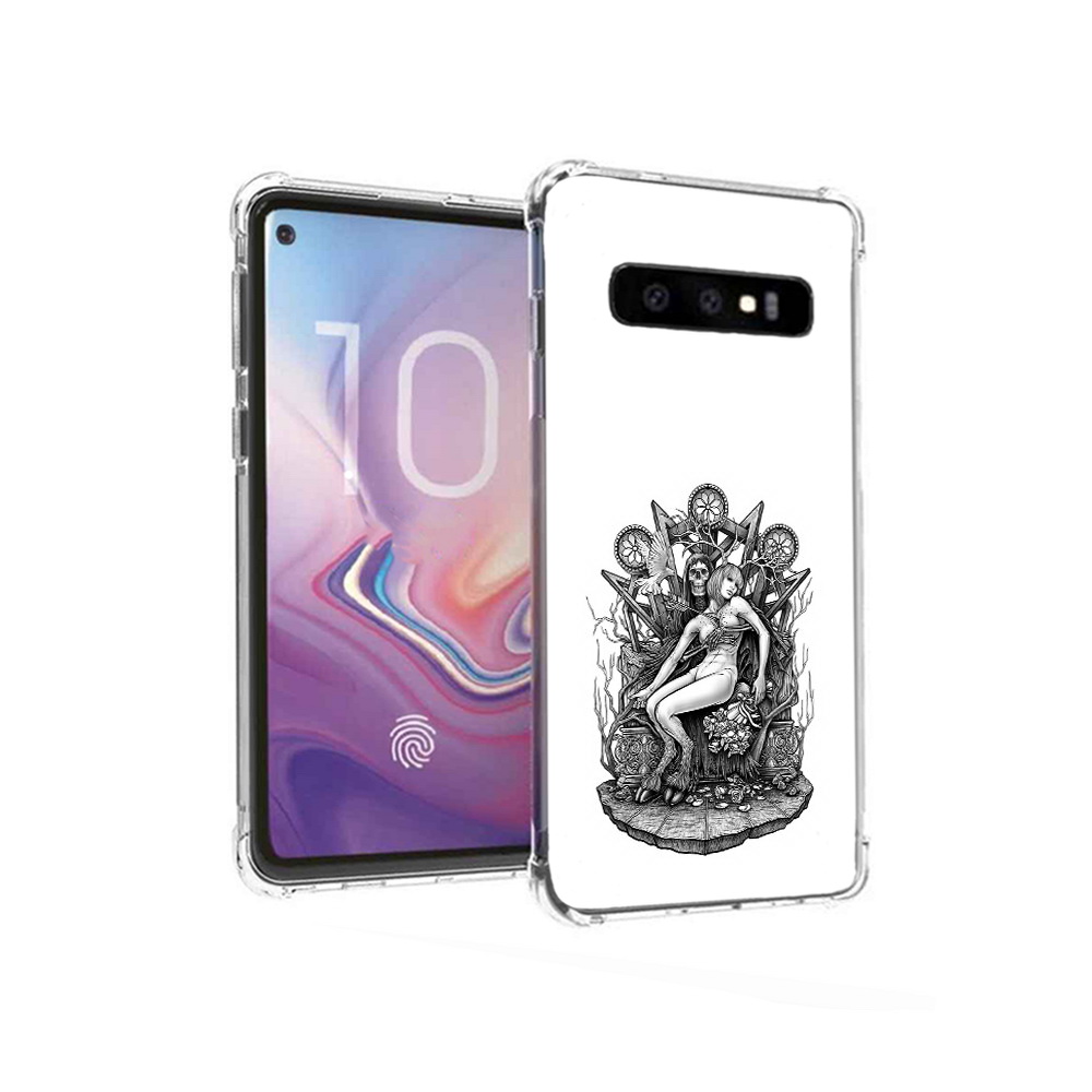 

Чехол MyPads Tocco для Samsung Galaxy S10 девушка на троне (PT125897.498.309), Прозрачный, Tocco