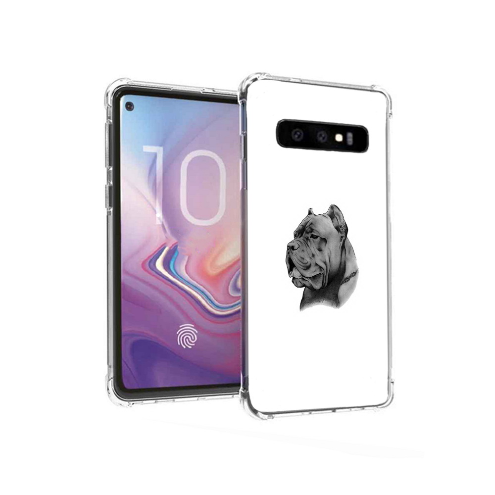

Чехол MyPads Tocco для Samsung Galaxy S10 грозный бульдог (PT125897.498.300), Прозрачный, Tocco