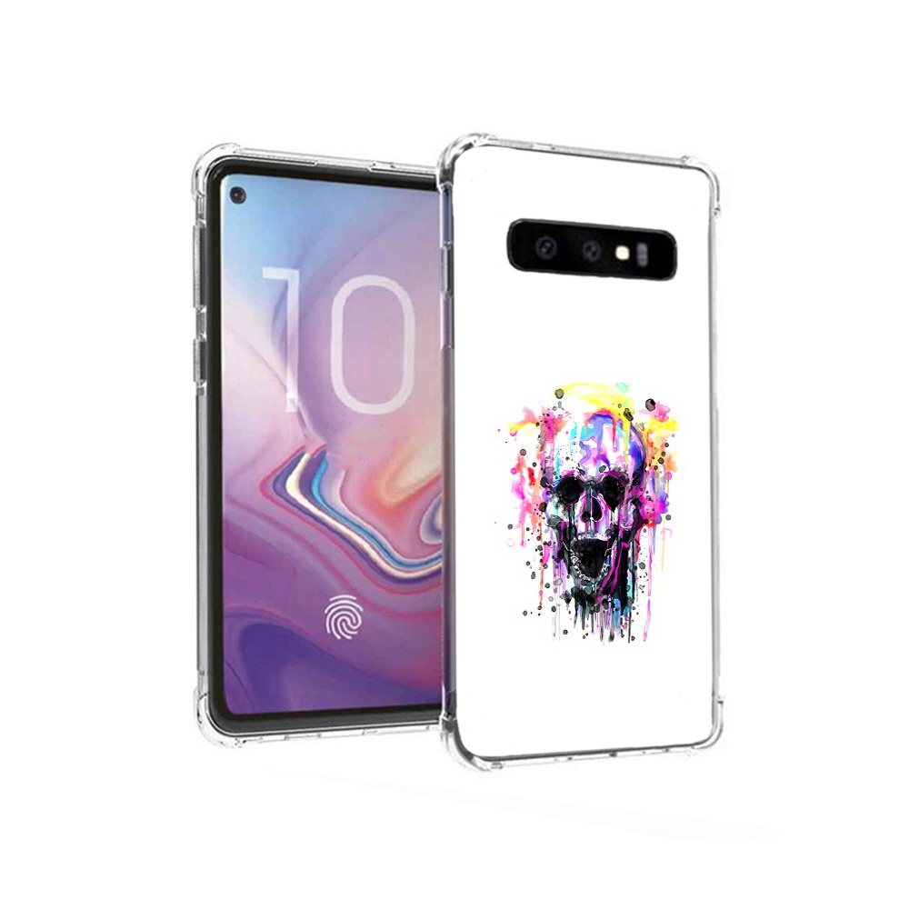 

Чехол MyPads Tocco для Samsung Galaxy S10 граффити череп (PT125897.498.298), Прозрачный, Tocco