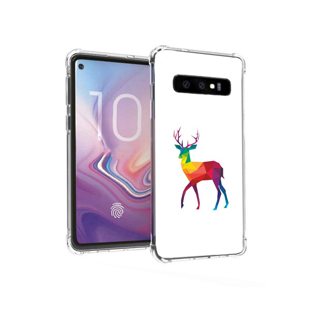 

Чехол MyPads Tocco для Samsung Galaxy S10 геометрический олень (PT125897.498.286), Прозрачный, Tocco